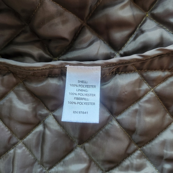 Gorgeous Green J.Jill Quilted Vest Medium Snap Front Pockets Warm - Picture 6 of 11